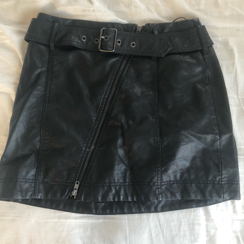 Free people vegan leather skirt